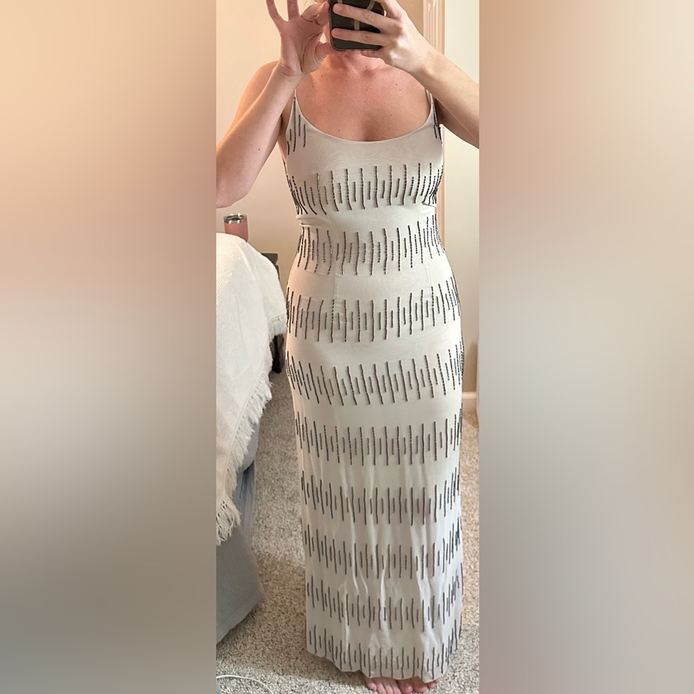 Silk Beaded Gown Boston Proper
